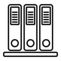 vecteur de contour d'icône de dossier de bureau. système de plate-forme