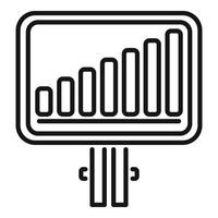 vecteur de contour d'icône de bannière crm. système de plate-forme