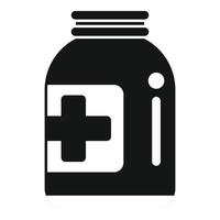 vecteur simple d'icône de corbeille médicale. déchets organiques