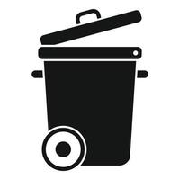 vecteur simple d'icône de poubelle. nourriture poubelle