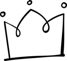 illustration vectorielle de doodle couronne dessinés à la main vecteur