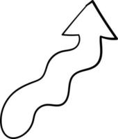 illustration vectorielle de doodle flèche dessinée à la main vecteur