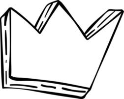 illustration vectorielle de doodle couronne dessinés à la main vecteur