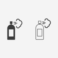 spray peut déodorant icône vecteur symbole signe
