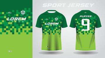 conception de maillot de sport chemise verte vecteur