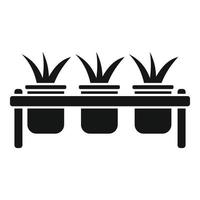 vecteur simple d'icône de pot de plante de ferme écologique. agriculteur agriculture