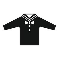 vecteur simple d'icône de chemise d'enfant. uniforme de la mode