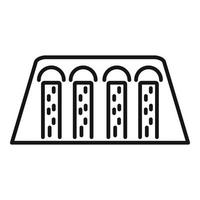 vecteur de contour d'icône de station d'alimentation en eau. centrale hydroélectrique