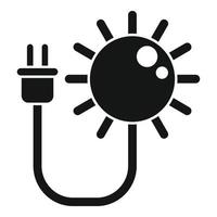vecteur simple d'icône de prise d'énergie solaire. énergie écologique