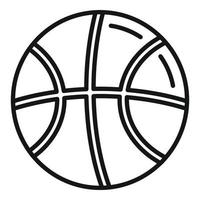 vecteur de contour d'icône de ballon de basket-ball. salle de sport