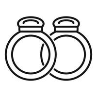 vecteur de contour d'icône d'anneaux d'événement. plan de travail