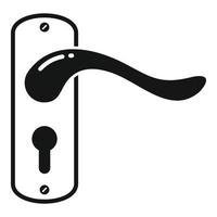 vecteur simple d'icône de poignée de porte en cuivre. bouton de verrouillage
