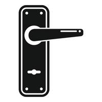 vecteur simple d'icône de poignée de porte en aluminium. clé de verouillage