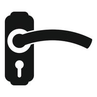 vecteur simple d'icône de clé de poignée de porte. bouton de verrouillage