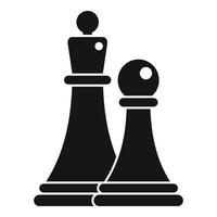 vecteur simple d'icône de solution d'échecs. problème commercial