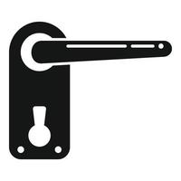 vecteur simple d'icône de poignée de porte intérieure. bouton de verrouillage