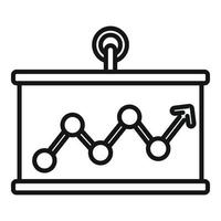 vecteur de contour d'icône de graphique de bannière. solution créative