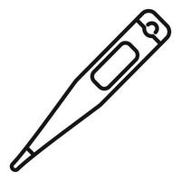 vecteur de contour d'icône de thermomètre numérique. santé de la famille