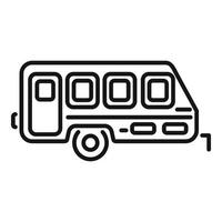 vecteur de contour d'icône de camping automatique. camping-car