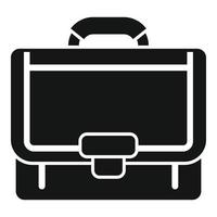 vecteur simple d'icône de porte-documents attaché. mallette de bureau
