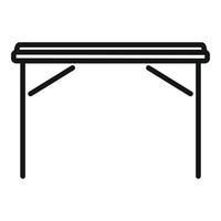 vecteur de contour d'icône de table de bureau. mobilier en bois