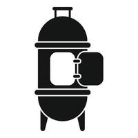 vecteur simple d'icône de fumoir de four. barbecue grill