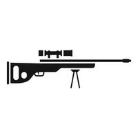 vecteur simple d'icône de fusil de sniper. arme fusil