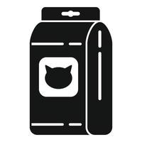 vecteur simple d'icône de pack de nourriture pour chat complet. aliments pour animaux de compagnie