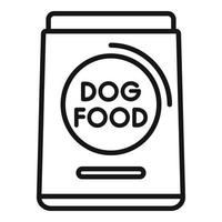 vecteur de contour d'icône de pack de nourriture pour chien moderne. animal de compagnie