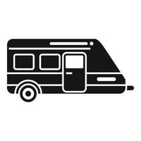 vecteur simple d'icône de remorque de voiture de camping. caravane automatique