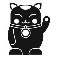 vecteur simple d'icône de chat de fortune. maneki chanceux