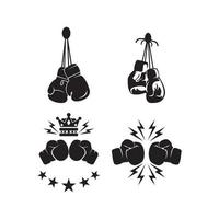 gants de boxe logo vecteur icône illustration