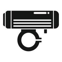 vecteur simple d'icône de lampe de poche de vélo. magasin de vélo