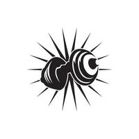 logo de fitness et d'haltérophilie, symbole d'illustration vectorielle vecteur