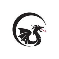 logo d'icône de tête de dragon, création vectorielle. vecteur