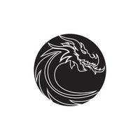 logo d'icône de tête de dragon, création vectorielle. vecteur