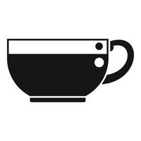 vecteur simple d'icône de tasse de thé de petit déjeuner. repas de nourriture