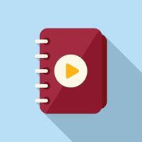 vecteur plat d'icône de livre vidéo. la formation en ligne