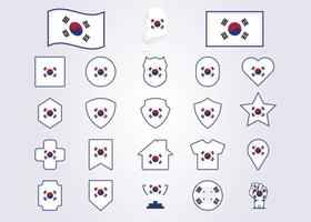 paquet de corée du sud icône symbole du drapeau signe illustration vectorielle conception vecteur