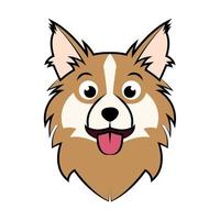 image couleur de la tête de chien chiot. bon usage pour le symbole, la mascotte, l'icône, l'avatar, le tatouage, la conception de t-shirt, le logo ou toute conception vecteur