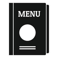 vecteur simple d'icône de livre de menu. dîner au café