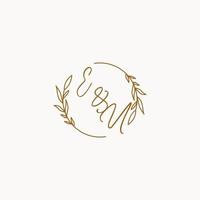 création de logo d'initiales de mariage de l'ue vecteur