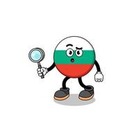 mascotte de la recherche du drapeau de la bulgarie vecteur