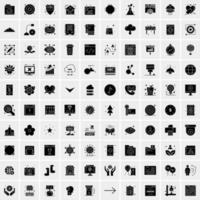 ensemble de 100 icônes universelles vecteur