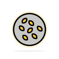 graines de sésame graines de sésame seamus résumé cercle fond plat couleur icône vecteur