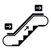 vide monter l'icône de l'escalator, style simple vecteur