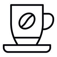 meilleure icône de tasse de café, style de contour vecteur