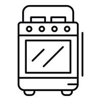 icône de cuisinière, style de contour vecteur