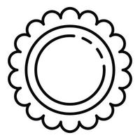 icône de cookie de Noël, style de contour vecteur
