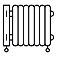 icône de chauffe-huile électrique, style de contour vecteur